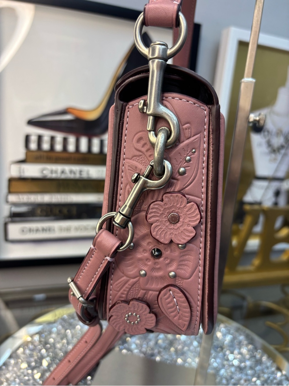 Coach 2017 Page Crossbody Bag with Tea Rose Tooling NWT - Picture 8 of 15
